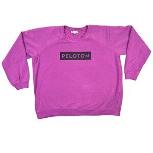 Peloton Sweatshirt Womens XL Pink Pullover Crewneck Top Athletic Workout Gym